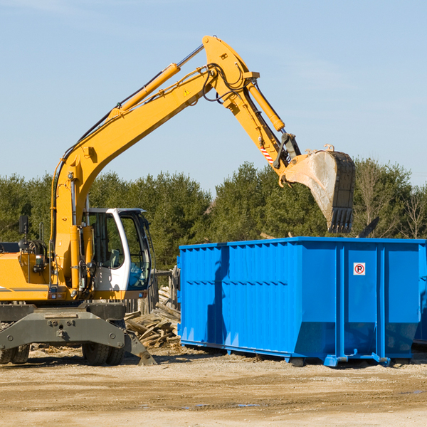 are there any restrictions on where a residential dumpster can be placed in Mack